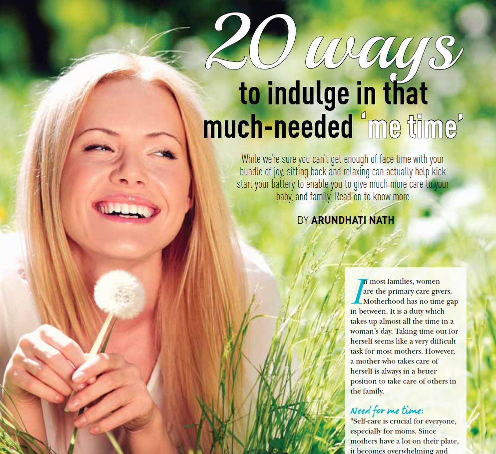 20 ways to indulge in that much-needed 'me time'